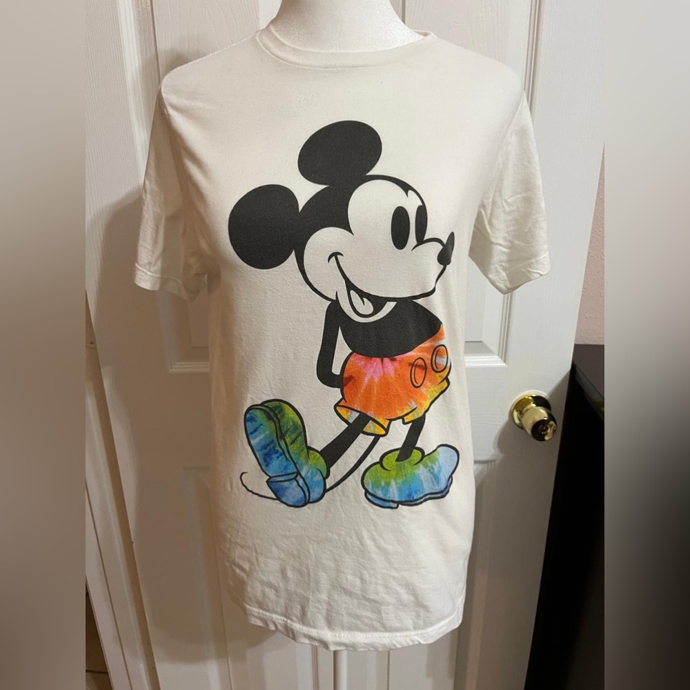 ❤️White Disney Mickey Mouse tie-dye t-shirt